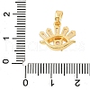 Brass Micro Pave Cubic Zirconia Pendants KK-U056-02G-3