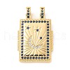 Brass Micro Pave Cubic Zirconia Pendants KK-U053-20G-03-1