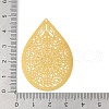 Brass Etched Metal Embellishments Pendants KK-Z058-04G-3