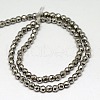 Electroplate Non-magnetic Synthetic Hematite Beads Strands G-J169B-3mm-07-2