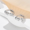 Brass Clear Cubic Zirconia Hoop Earrings EJEW-Q014-25P-4