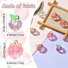 6Pcs 3 Styles Transparent Resin Fruit Pendants FIND-YW0005-65-2