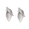 Brass Pendants with Clear Glass Rhinestone KK-N254-65P-1
