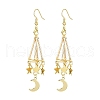 Alloy Macrame Pouch Dangle Earring for Stone Bead Holders EJEW-TA00288-1