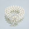 White Plastic Imitation Pearl Beaded Belly Chains WG08E5B-10-1