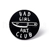 Word Bad Girl Art Club Enamel Pin JEWB-A005-03-02-1