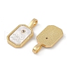Rack Plating Brass Micro Pave Cubic Zirconia Pendants KK-U032-90G-04-2