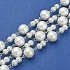 Handmade Round Glass Pearl Beads Chains for Necklaces Bracelets Making X-AJEW-JB00055-01-1