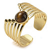 Natural Tiger Eye Finger Rings RJEW-U027-02G-09-1