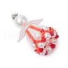 Beaded Angel Charms PALLOY-MZ00435-03-3
