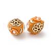 Handmade Resin Indonesia Round Beads IPDL-P005-23KCG-01-2