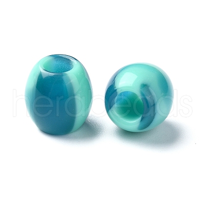 Two Tone Resin European Beads RESI-U008-06A-1