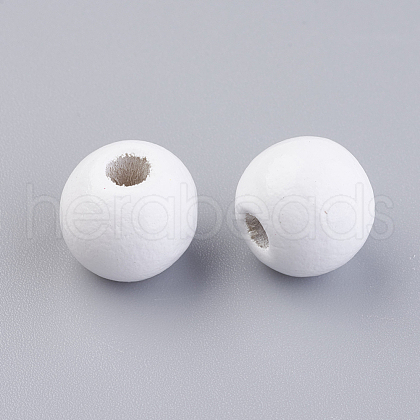 Natural Wood European Beads WOOD-Q030-61H-1