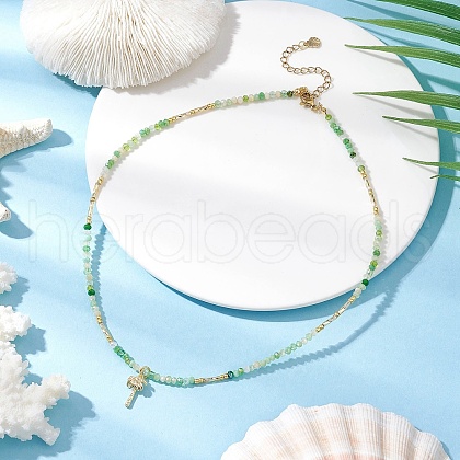 Summer Beach 304 Stainless Steel Pendant Necklaces for Women NJEW-JN05241-02-1
