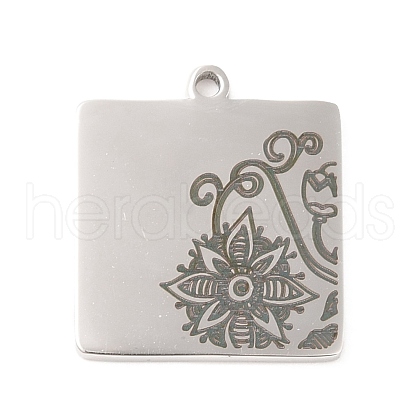 Non-Tarnish 304 Stainless Steel Pendants STAS-P299-08P-1