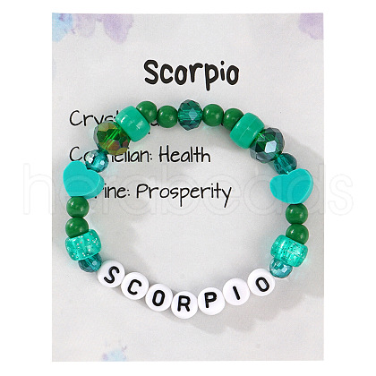 Bohemian Style Constellation Acrylic Beads Stretch Bracelets for Women EF7084-7-1