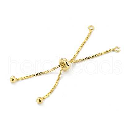 925 Sterling Silver Box Chain with Stop Beads and Loops STER-Z001-110G-1