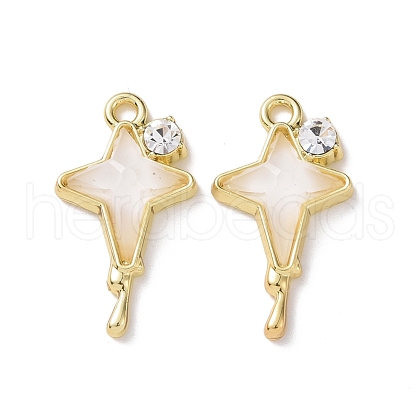 Alloy Micro Pave Cubic Zirconia Pendants PALLOY-D006-02G-1