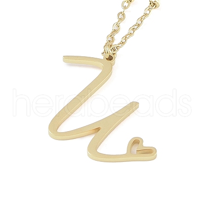 304 Stainless Steel Pendant Necklaces NJEW-H029-02G-U-1