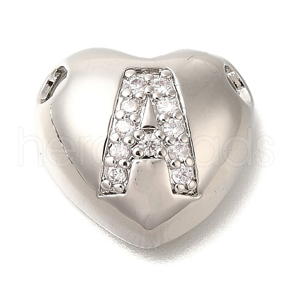 Rack Plating Brass Micro Pave Cubic Zirconia Pendants KK-I722-04P-A-1