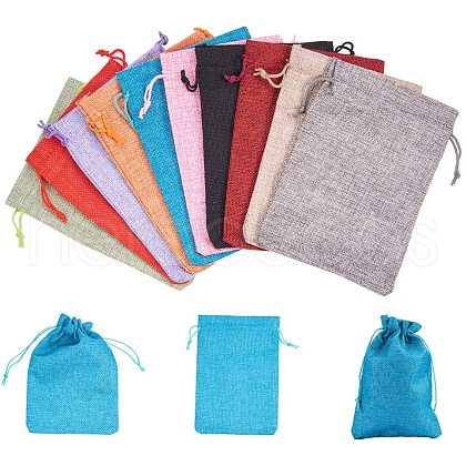 Burlap Packing Pouches Drawstring Bags ABAG-PH0002-13-1