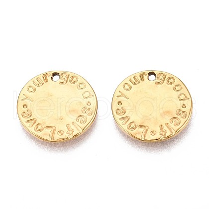 304 Stainless Steel Pendants STAS-N111-18G-1
