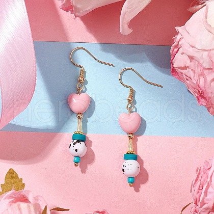 Acrylic Dangle Earrings EJEW-JE06282-1