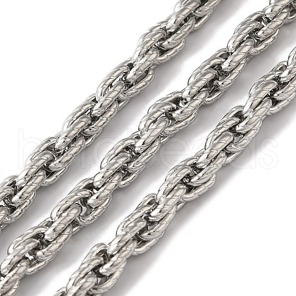 Tarnish Resistant 304 Stainless Steel Link Chains CHS-A012-06A-P-1