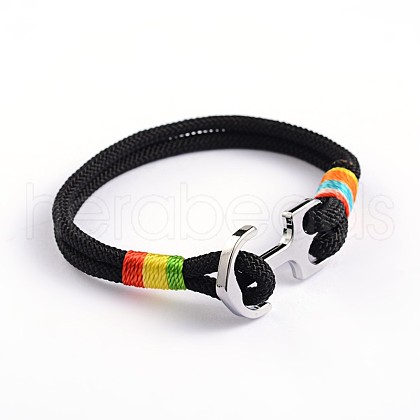 Waxed Cord Multi-strand Bracelets BJEW-P128-33D-1
