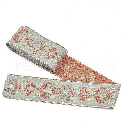 Ethnic style Embroidery Polyester Ribbons OCOR-WH0079-25C-1