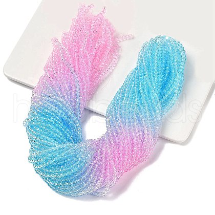 Transparent Painted Glass Beads Strands X1-DGLA-A034-T3mm-A22-1