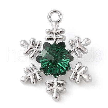 Alloy with Rhinestone Pendants ALRI-U001-02B-02-1