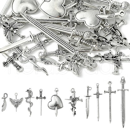 10 Styles Tibetan Style Alloy Pendants FIND-YW0005-52-1