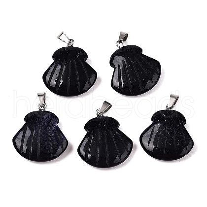 Synthetic Blue Goldstone Pendants G-T138-208K-1