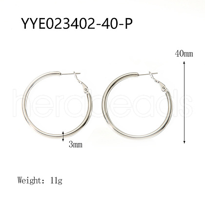 Stylish Stainless Steel Big Hoop Earrings NA7733-7-1