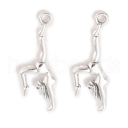 Tibetan Style Zinc Alloy Dancer Pendants X-TIBEP-R334-283AS-RS-1