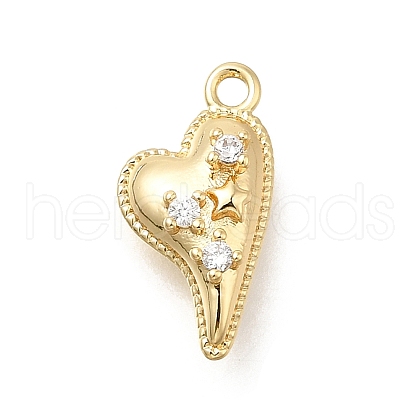 Brass Micro Pave Cubic Zirconia Pendants KK-U061-12G-1