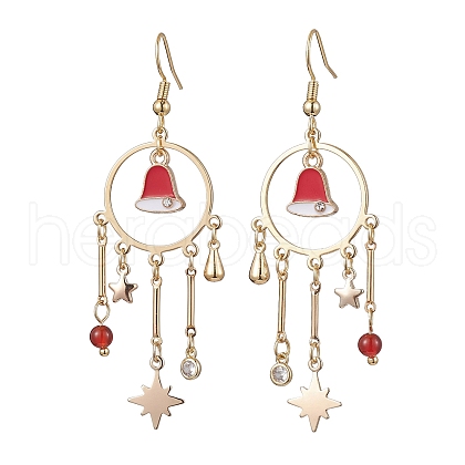 Brass Dangle Earrings EJEW-TA00454-1