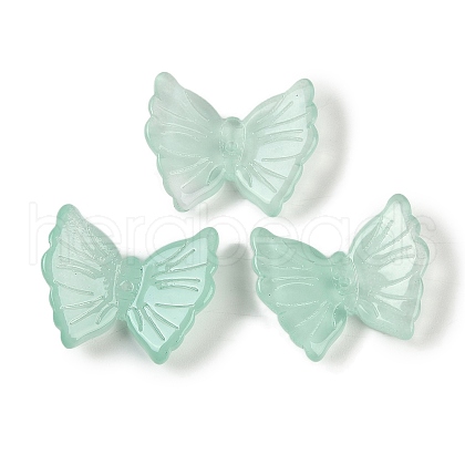 Spray Painted Glass Beads GLAA-Z007-02D-1