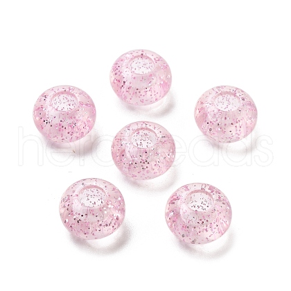 Transparent Acrylic European Beads TACR-P009-A01-10-1