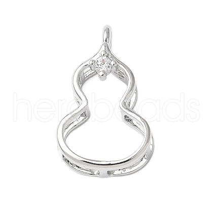 Brass Micro Pave Cubic Zirconia Pendants KK-D357-13P-1