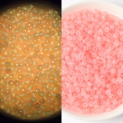 Luminous Translucent Glass Seed Beads PW-WGC2259-04-1
