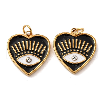 304 Stainless Steel Rhinestone Pendants STAS-U061-28G-01A-1