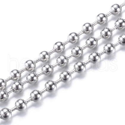 Tarnish Resistant 304 Stainless Steel Ball Chains CHS-R010-31-1