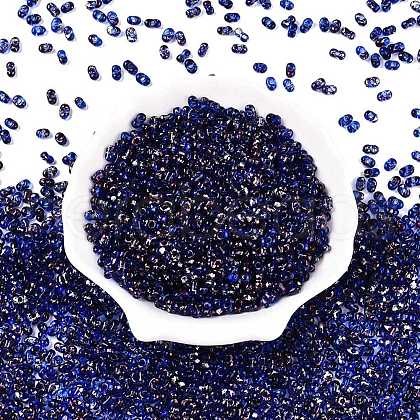 Picasso Spray Painted Glass Seed Beads SEED-T006-04-8-1