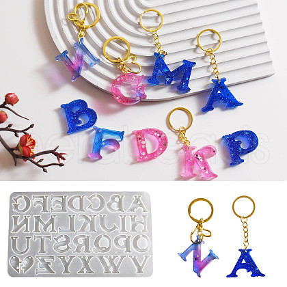 Letter A~Z & Heart DIY Silicone Pendant Molds SIMO-G010-09-1