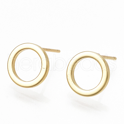 Brass Stud Earrings KK-S348-368-1