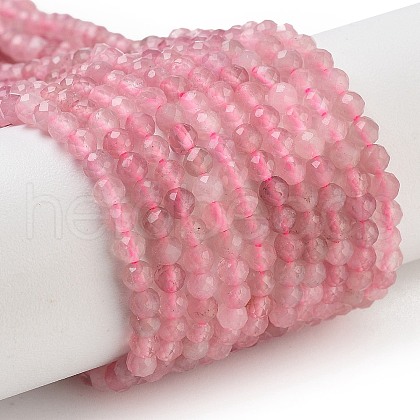 Natural Madagascar Rose Quartz Beads Strands G-B088-C09-03-1