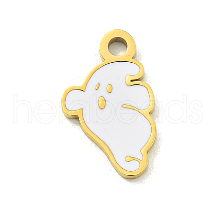 Halloween Theme Ion Plating(IP) 304 Stainless Steel Enamel Pendants STAS-M011-04C-1