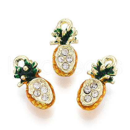 Rack Plating Alloy Rhinestone Pendants PALLOY-T090-48-1